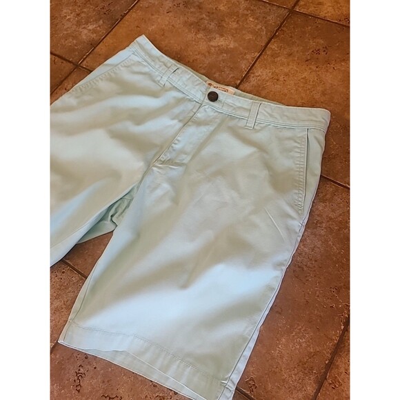 Original Penguin By Munsingwear Shorts Mens 34 Aqua 9" Inseam Chino Flat Front - Picture 2 of 8